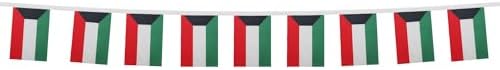 AZ FLAG Kuwait Bunting 20 ft 20 flags Light Polyester
