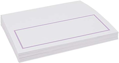Single Line Border Place Cards, Lavender, Set of 25, Pre-cut and Scored