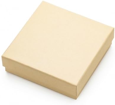 Magicool 40 Pack 3.5x3.5x1 Inch Cardboard Jewelry Boxes,Used for Necklaces,Bracelets,Earrings,Jewelry,Small Gift Packaging,Jewelry Gift Boxes with Lids and Filled with Cotton(Brown)