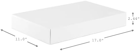 Hallmark 17" XL Gift Boxes with Lids (12 White Robe Boxes, White)