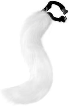 JUNBOON Faux Fur Cat Ears and Wolf Fox Tail Set Adult Kids Claw Glove Kit for Halloween Anime Cosplay Party