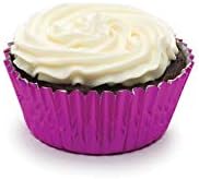 Fox Run Hot Pink Foil Muffin and Cupcake Liners, Set of 32 Standard Size Wrappers