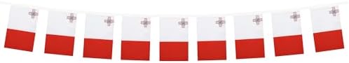 AZ FLAG Malta Bunting 20 ft 20 flags Light Polyester