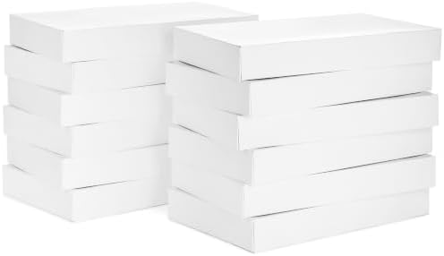 Hallmark 17" XL Gift Boxes with Lids (12 White Robe Boxes, White)