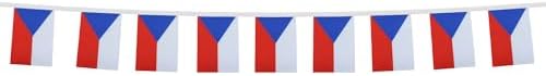 AZ FLAG Czech Republic Bunting 20 ft 20 flags Light Polyester