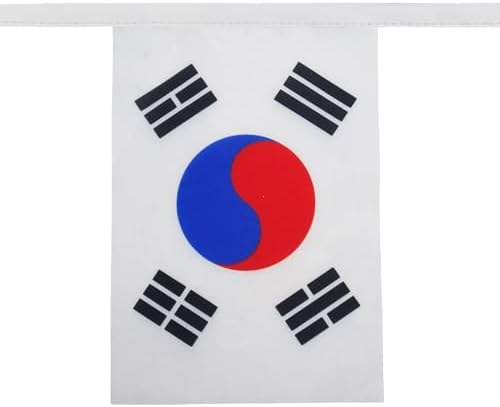 AZ FLAG South Korea Bunting 20 ft 20 flags Light Polyester