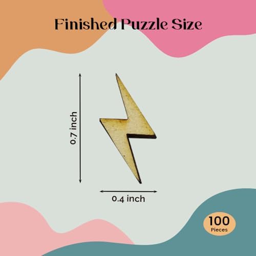 Confetti - Engraved Wood - Rustic Wooden Wedding Decor Party Table Scatter Decorations (Lightning Bolt)