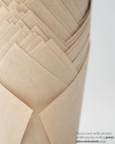 Bake Choice 200pcs Natural Tulip Cupcake Liners for Baking, EU 75GSM Paper