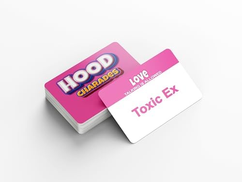 Hood Charades : Girls Night Edition High-Energy Card Game Built for Besties, and Nonstop Laughter; Culture Clues for Girls’ Night, Brunch Vibes, After-Dinner Laughs, Staycations, and Cozy Kickbacks