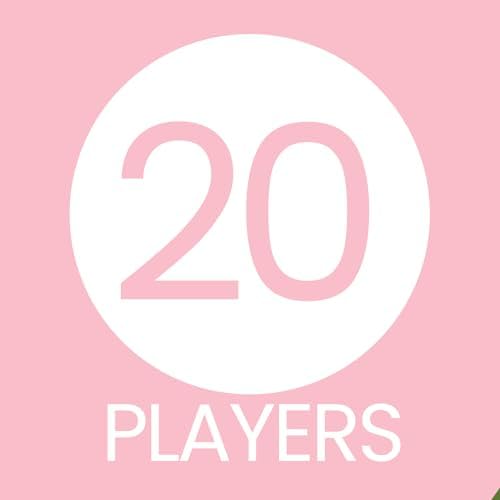 Pink and Black 80th Birthday Games Set, Born in the 1940s, 20 Guests
