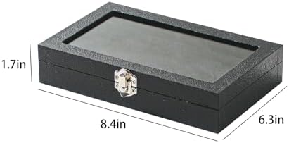 Ring Organizer Box for Jewelry,Rings Cufflinks Storage Case,Black
