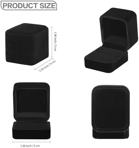 KUKUVR 2 Pieces Small jewelry Wedding Ring Gift Box for Proposal