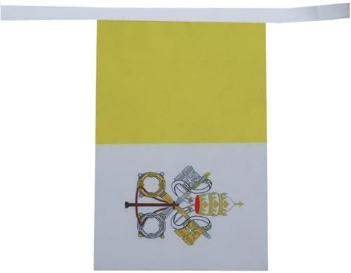 AZ FLAG Vatican City Bunting 20 ft 20 flags Light Polyester