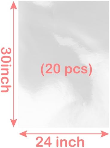 Labeol Clear Cellophane Bags 20Packs 24x30 Inch Gift Wrap