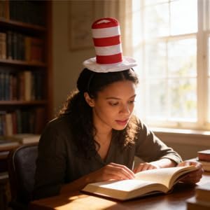 Halloween Red and White Striped Stovepipe Top Hat for Dress Up Adults Women