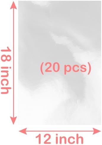 Labeol Clear Cellophane Bags,20Packs 12x18 Inch Gift Wrap