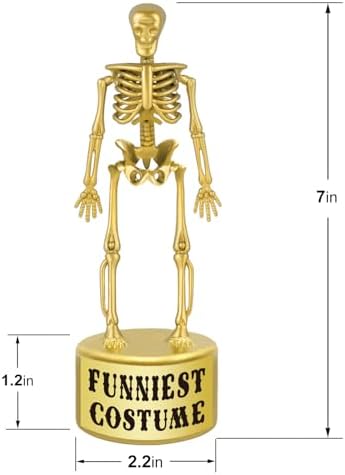 Halloween Party Supplies - 4 Pack Halloween Golden Skeleton Trophies