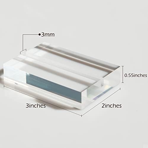 3" Clear Acrylic Sign Holder Stand - 10 Pack for Wedding Table Number Signs, Card Holder, Clear Base for 5x7 Inch Sheet Table Signs