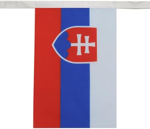 AZ FLAG Slovakia Bunting 20 ft 20 flags Light Polyester