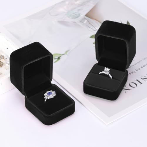 KUKUVR 2 Pieces Small jewelry Wedding Ring Gift Box for Proposal