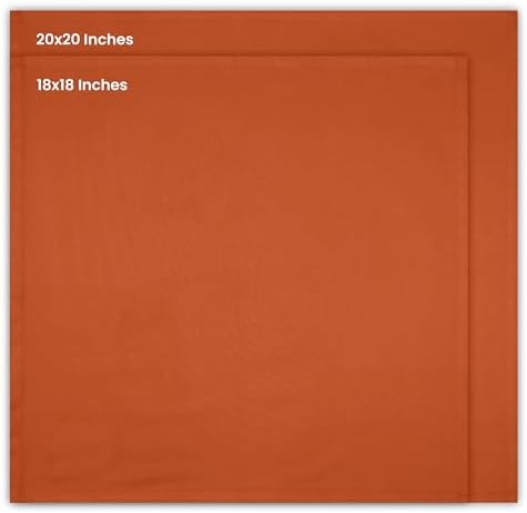 Utopia Kitchen Cotton Blend Orange Cloth Napkins [12 Pack, 18x18 Inch]
