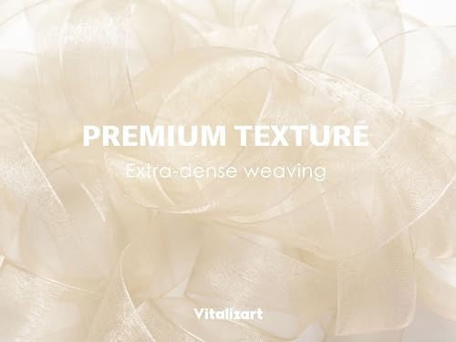 Vitalizart Christmas Organza Ribbon 1" x 30 Yd Sheer Ribbon Gift Wrapping
