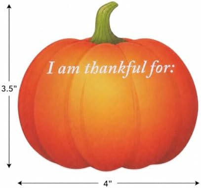 50 Count Thanksgiving Pumpkin Place Cards I Am Thankful For Shaped Cutout