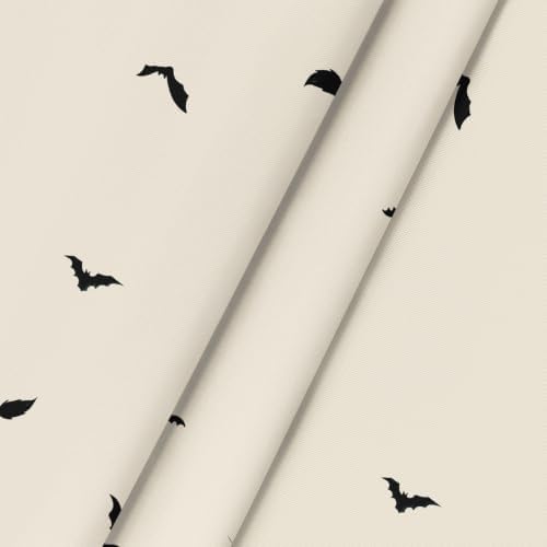 Horaldaily Halloween Tablecloth 90 x 90 Inch Round Black Bat Ghost Spider