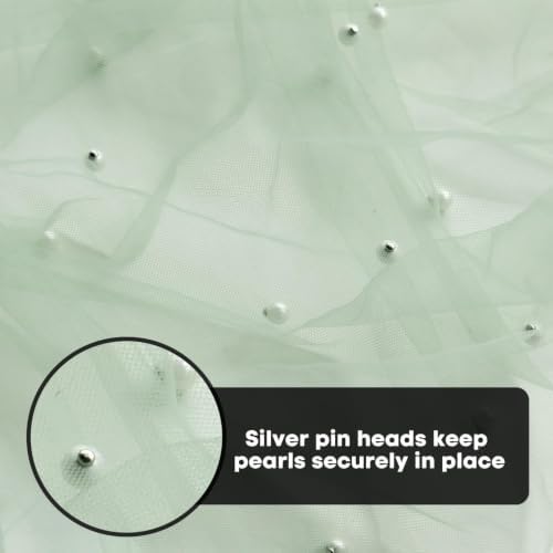 Artoid Mode 6-Pack Pearl Sage Green Gauze Table Runner 10FT Home Decor