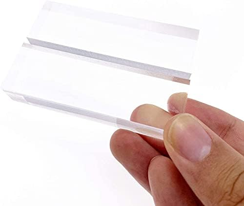 3" Clear Acrylic Sign Holder Stand - 10 Pack for Wedding Table Number Signs, Card Holder, Clear Base for 5x7 Inch Sheet Table Signs