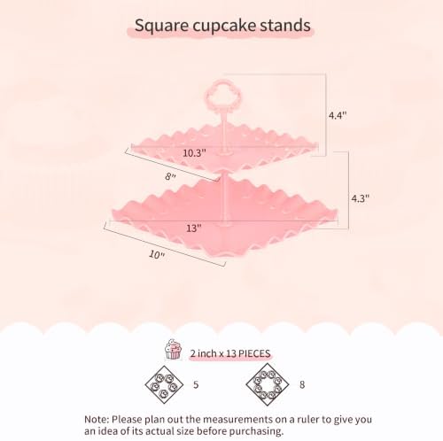 Pack of 11 NWK Cupcake Stand Set with Table Cloth (Colorful)