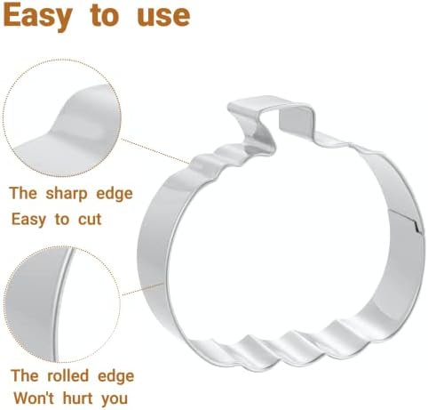 JOB JOL Fall Thanksgiving Cookie Cutters 6 PCS, 3'' to 3.6''