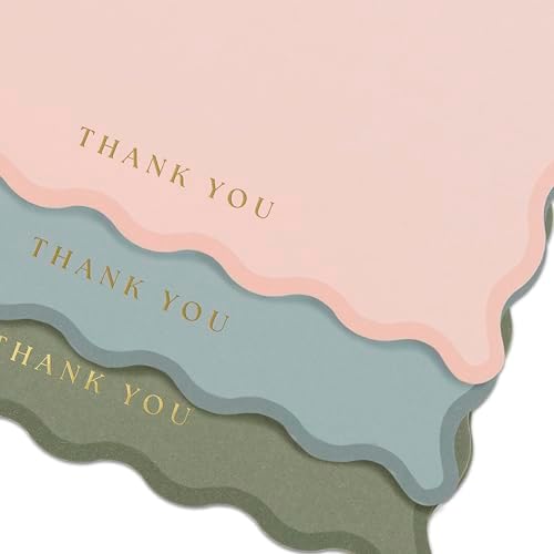 ZICOTO Beautiful Thank You Cards Set of 30 With Envelopes and Stickers