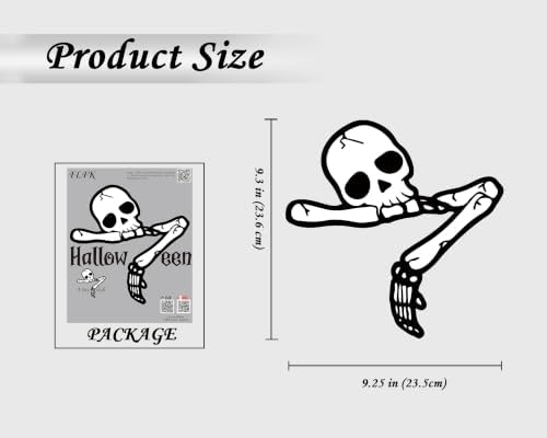 FLFK Peel and Stick Weatherproof Car Decals Skeleton Wall Stickers