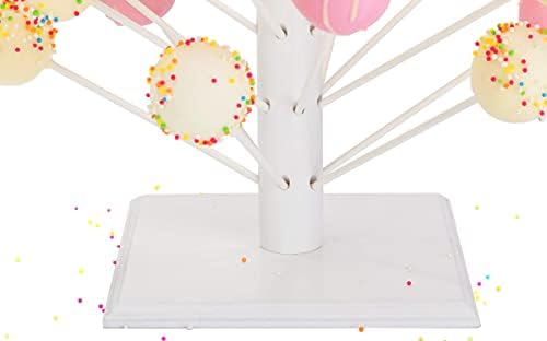 Nangor Wood Cake Pop Stand - 60 Hole Wooden Lollipop Holder Candy Table Display, Decorative Dessert Stand for Wedding Birthday Baby Shower Parties - Sturdy and Easy to Assemble