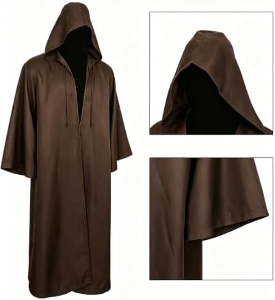 GOLDSTITCH Men Hooded Robe Cloak Knight Fancy Cool Cosplay Costume