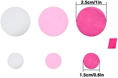 TecUnite Pink Rose Red Confetti Tissue Table Confetti, 1.5 cm Plus 2.5 cm