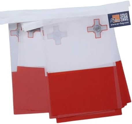 AZ FLAG Malta Bunting 20 ft 20 flags Light Polyester