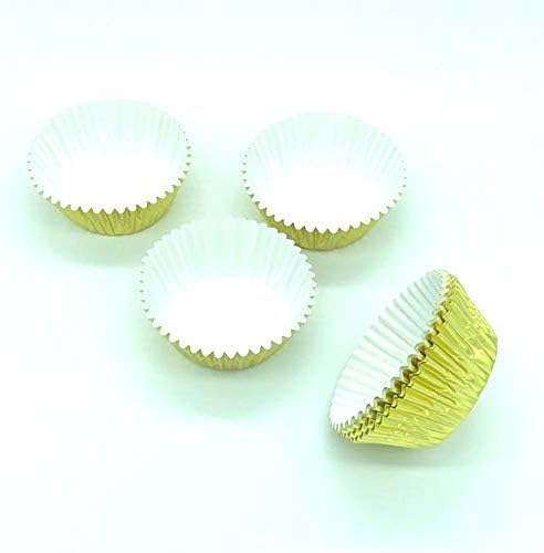 Shiny Gold Foil Cupcake Liners Standard Paper Baking Cups for Wedding, Party and More, 120-Count