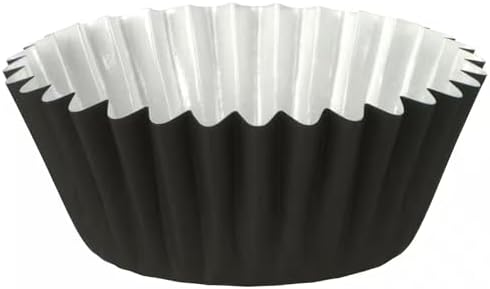 Caperci Heavy Duty Black Cupcake Liners Standard Muffin Baking Cups 150pcs