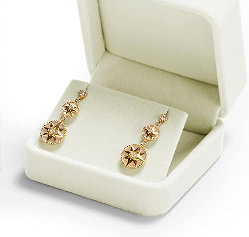 Oirlv White Velvet Earring Box，Perfect for Gift Giving