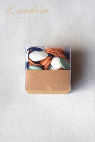 Lookein 300pcs Rose Petals Navy Blue&Burnt Orange Faux Silk Flower Petals