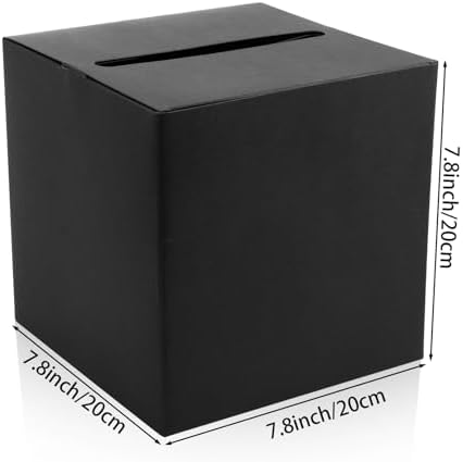 Fowecelt Black Card Box Wedding Favors Cardboard Receiving Money Box Holder for Wedding Reception Anniversary Baby Showers Birthday Party Graduation Gift Table Centerpiece Decorations