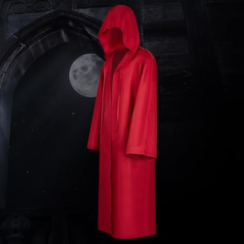 Tunic Hooded Robe Adult Wizard Robes Monk Priest Cloak Halloween Cosplay