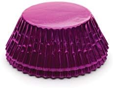 Fox Run Hot Pink Foil Muffin and Cupcake Liners, Set of 32 Standard Size Wrappers