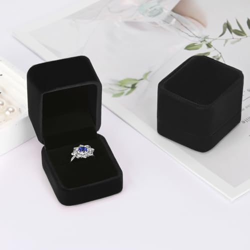 KUKUVR 2 Pieces Small jewelry Wedding Ring Gift Box for Proposal