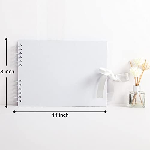 Vienrose Scrapbook Album 80 Pages 11x8 Inch Black