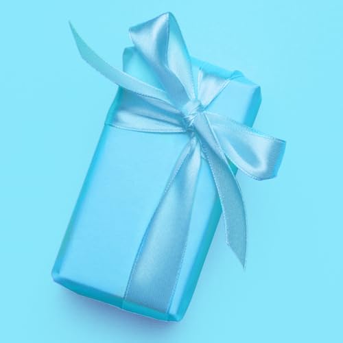 Vanhench 36" x 2400" (200') Sky Blue Wrapping Paper Roll