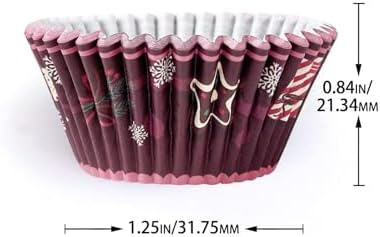 qiqee Christmas Cupcake Liners Muffin Liners for Graduation 300-Count 6 Original Design Christmas Gingerbread Man No Smell, Food Grade Baking Cups Paper(Small Size)