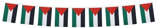 AZ FLAG Palestine Bunting 20 ft 20 flags Light Polyester